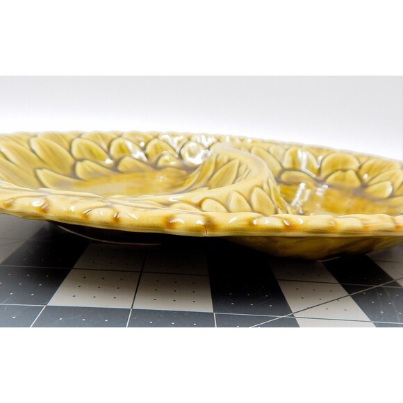 Belmar Of California Artichoke Oval Divided Serving Platter Green Glaze USA 553 - Picture 5 of 8